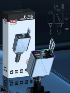 SUPER ZT03 FLASH CHARGE Retractable Car Charger 146W 4-in-1 - Image 12