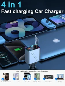 SUPER ZT03 FLASH CHARGE Retractable Car Charger 146W 4-in-1 - Image 10