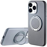 Leather Magnetic Phone Case with Rotating Holder - Image 4