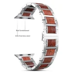 Stainless Steel with Wood Watch Band - Image 2