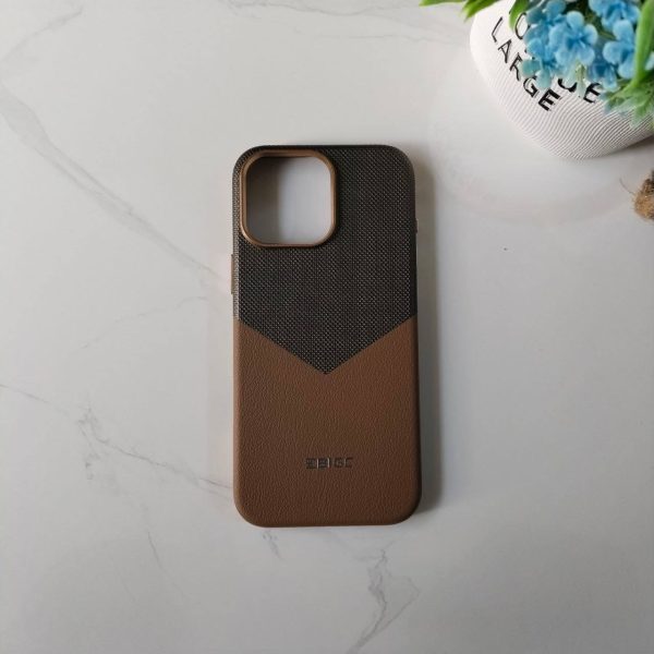 BIGC Leather-Style Case in a Modern Dual-Shade Design