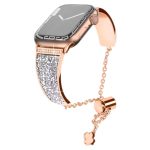 Diamond Bling Rhinestones Stainless Steel Replaceable Strap Bracelet For Apple Watch - Image 2