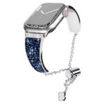 Diamond Bling Rhinestones Stainless Steel Replaceable Strap Bracelet For Apple Watch - Image 3