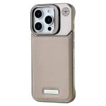 Premium Leather Hollowed-Out Design Case with Aluminum Back Without Frame With Camera Stand - Image 3